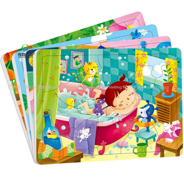 Custom Design Children Girls Favor Educational Paper Jigsaw Printing Puzzle